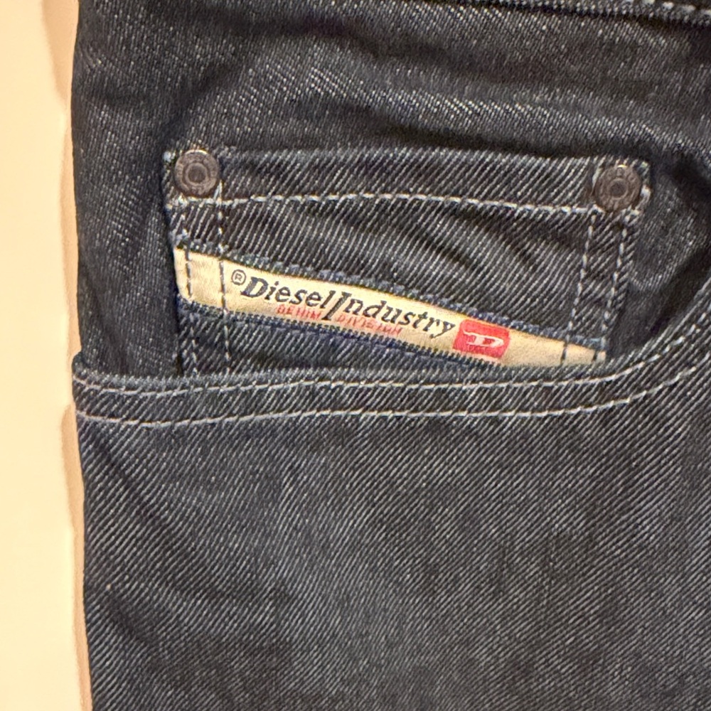 Diesel Industry Zatiny Bootcut Dark Blue Jeans - Picture 3 of 8